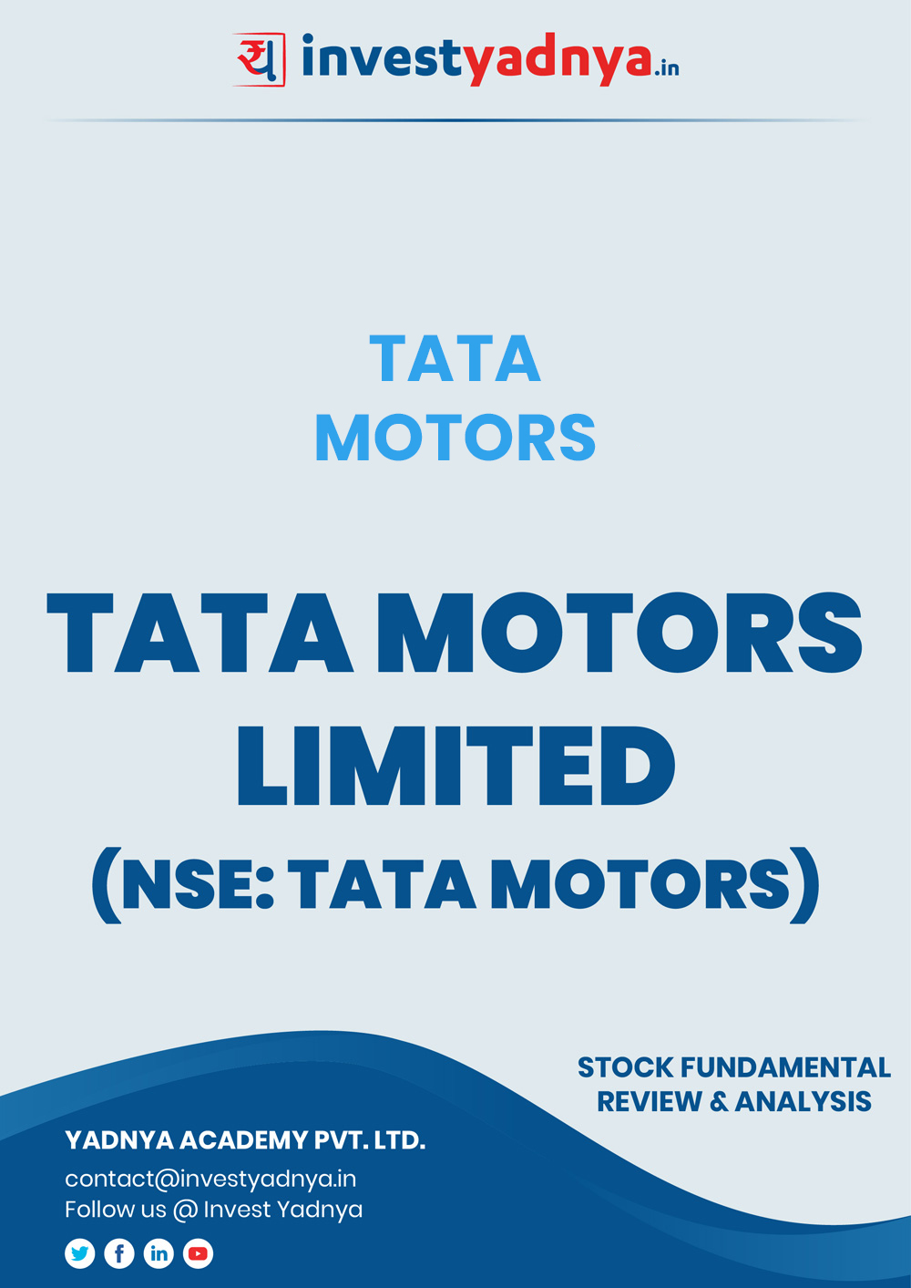 This e-book contains in-depth fundamental analysis of Tata Motors Ltd considering both Financial and Equity Research Parameters. It reviews the company, industry competitors, shareholding pattern, financials, and annual performance. ✔ Stock Analysis ✔ Quality Reports